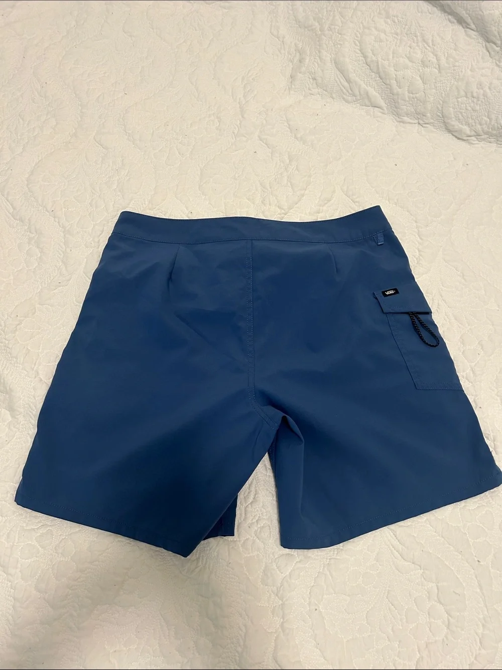 Vans Men's Navy Blue Boardshorts with White Drawstring